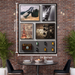Retro Camera Charm Pop Art Shadow box