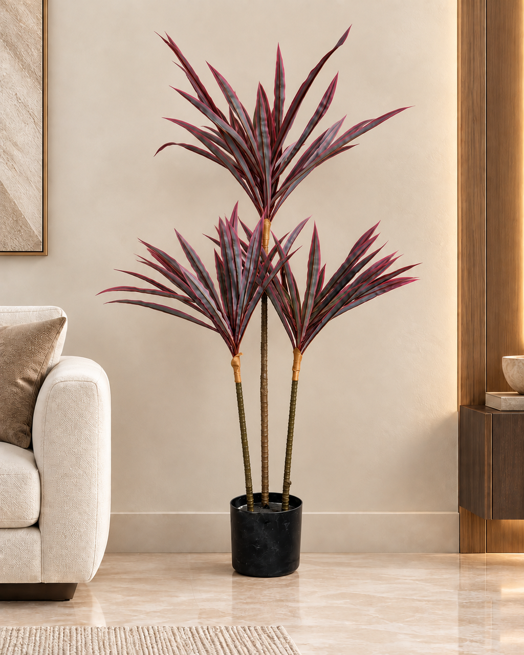 Tropical Orchid Artificial Indoor Plant For Home ( Natural feel )  ( 3.9 Feet )