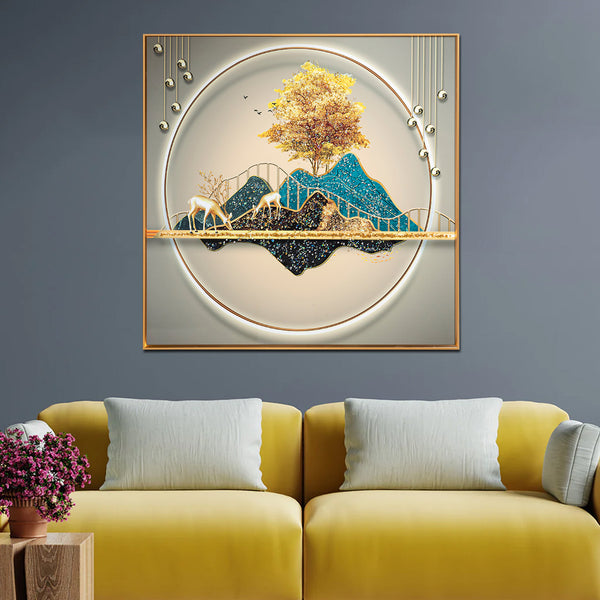 Nature's Tapestry Crystal Glass Modern Art Paintings & Wall Decoration items