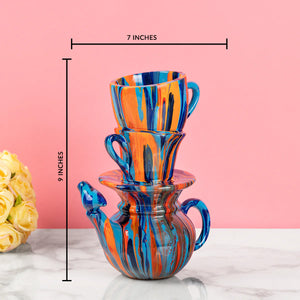 Chromatic Teatime Delight Decorative Showpiece