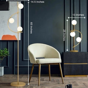 Midnight Sky Sparkle Standing Lamp & Table lamps for Living Room - Combo