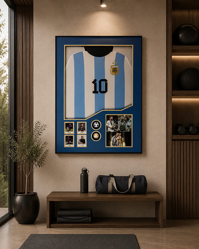 Lionel Messi Argentina Pop Art Shadow Box
