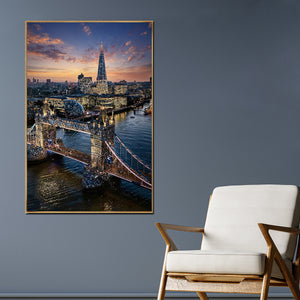 London Skyline Crystal Glass Wall Paintings For Home