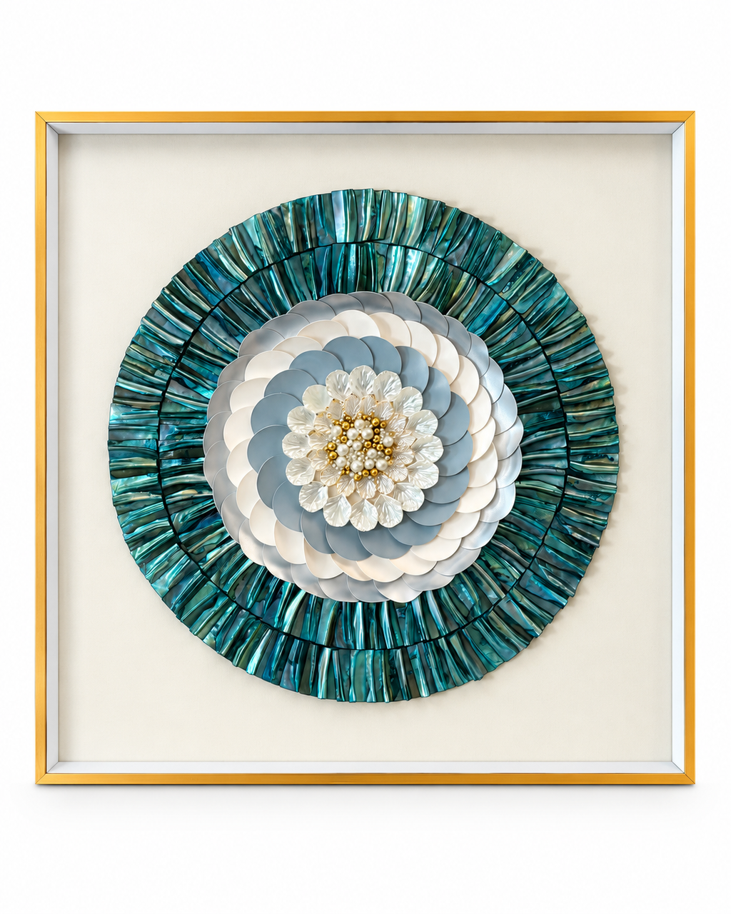 Ocean Mandala Shadow Box Home Decoration Item