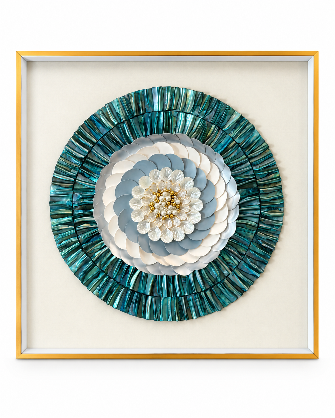 Ocean Mandala Shadow Box Home Decoration Item