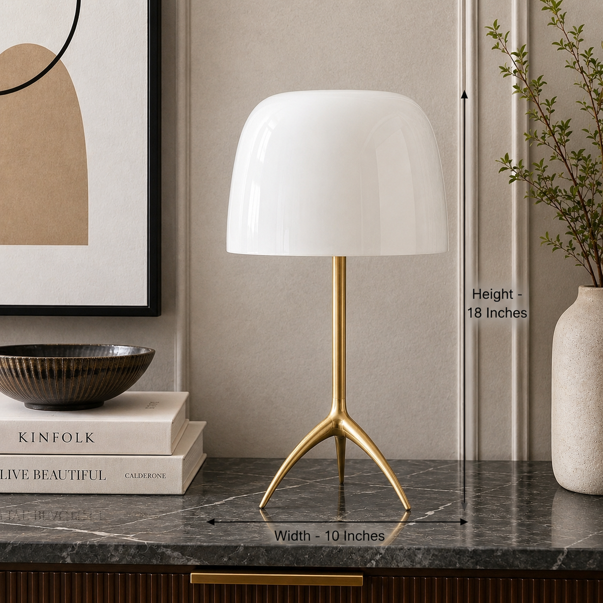 Elyra Table lamp for Home & Item for Home Decoration - White (Italian Designer Collection)