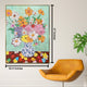 Charming Floral Haven 100% Hand Painted Wall Painting & Wall Decor Item (With outer Floater Frame)  (47x35.5 Inches)