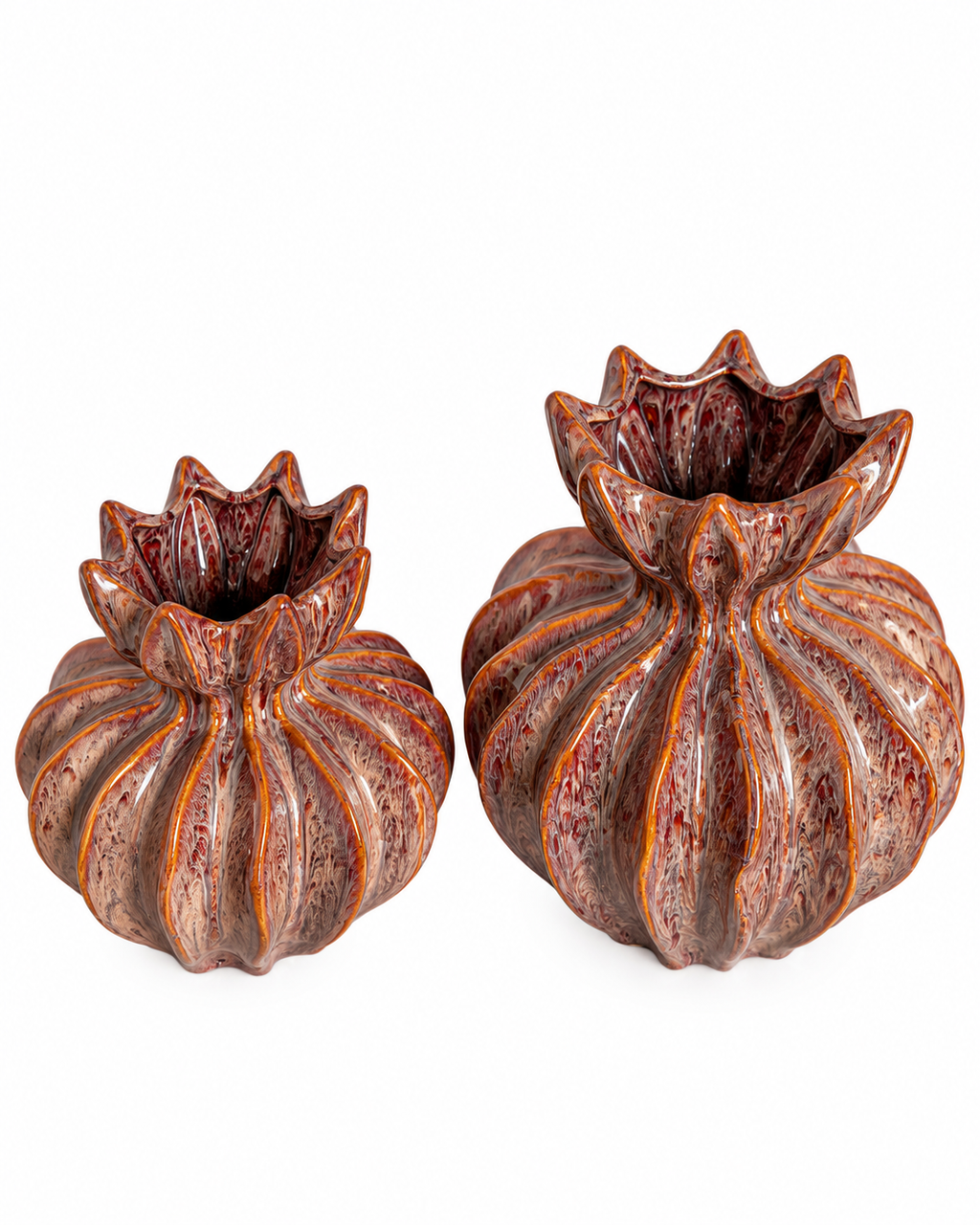 Artistic Petals Decorative Vase & Showpiece for Home & Item for Home Decoration - Set of 2