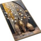 Opulent Vase Harmony Crystal Glass Decorative Wall painting Art