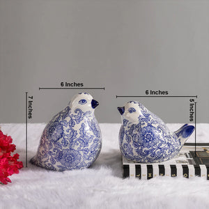 Floral Whisper Bird Pair and Decorative Showpiece for living room.