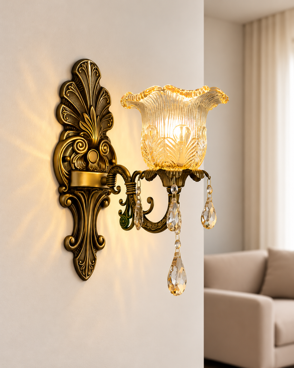 Florentine Charm Wall Light for Home & item for Home Decoration - Single Sconce
