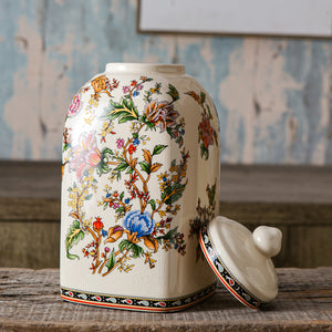 Floral Romance Ceramic Jar & Item for home Decoration - Big