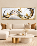 Wine Symphony Crystal Painting for Wall Art - Set Of 3