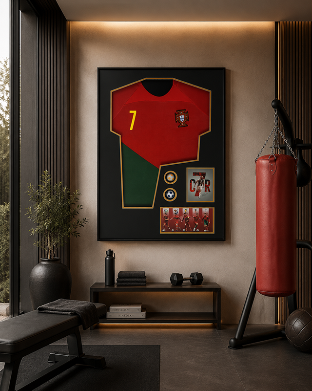 Cristiano Ronaldo Portugal Pop Art Shadow Box