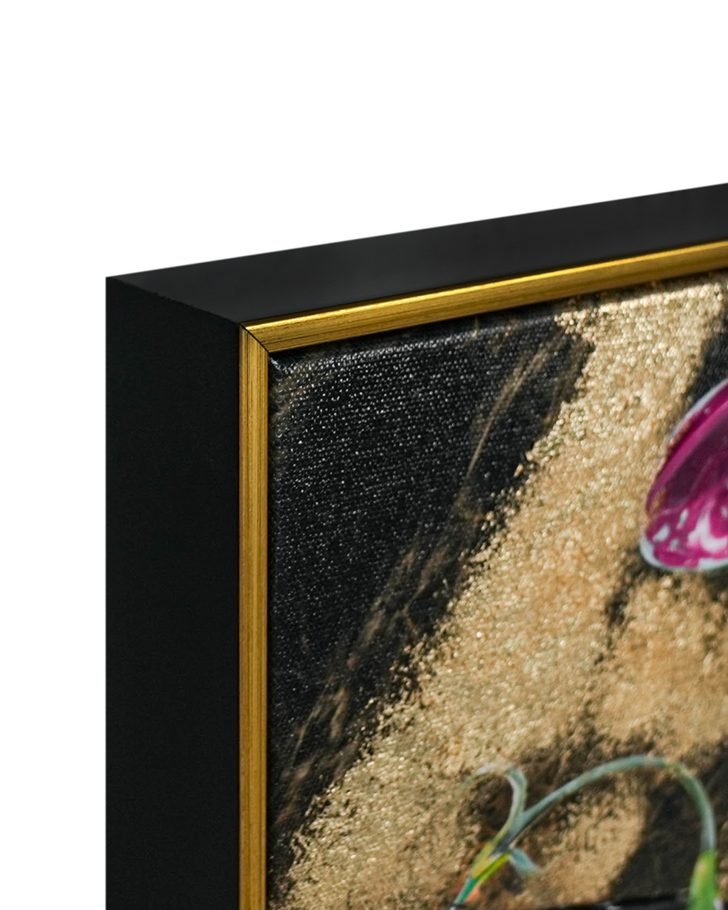 Wings of Grace by PERRY MILOU 100% Hand Wall Painting For Home (With Outer Floater Frame frame) ( 31.5 x 45.5 Inches )