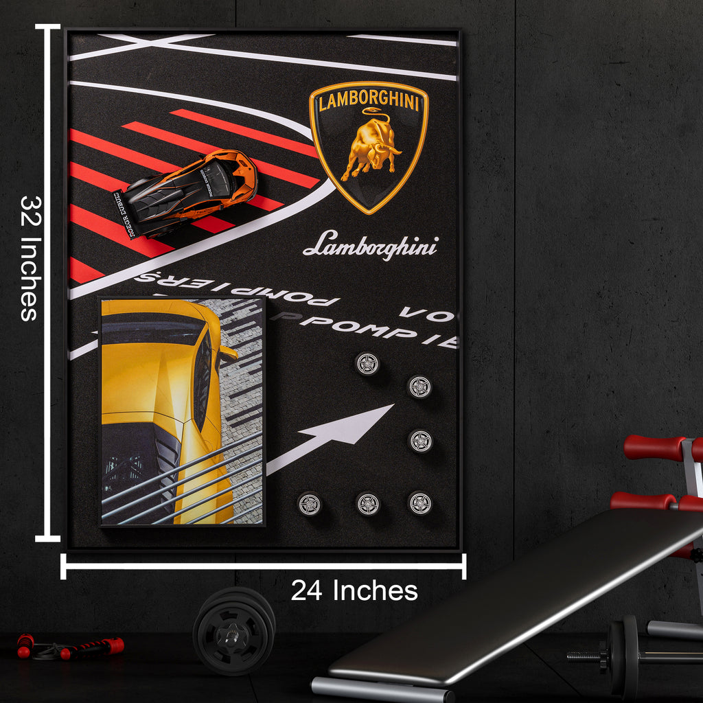 Lamborghini Dreams Pop Art Shadow box