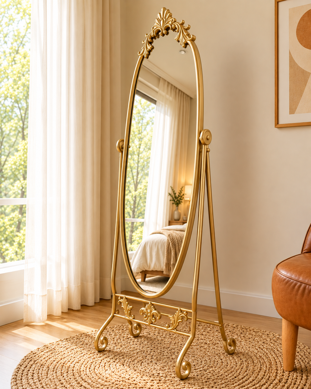 Palace Reflection Designer Floor Mirror For Home & Home Decoration Item