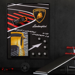Lamborghini Dreams Pop Art Shadow box