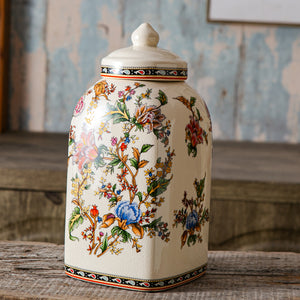 Floral Romance Ceramic Jar & Item for home Decoration - Big