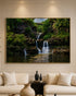 Emerald Waterfall Retreat Embossed Nature  Wall Art Paintings for Home & Item for Wall Decoration - Big ( 31.5 x 47 Inches )