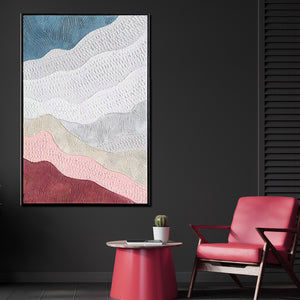 Waves of Expressio Wall Hand Paintings for Home ( 32 x 47 Inches )