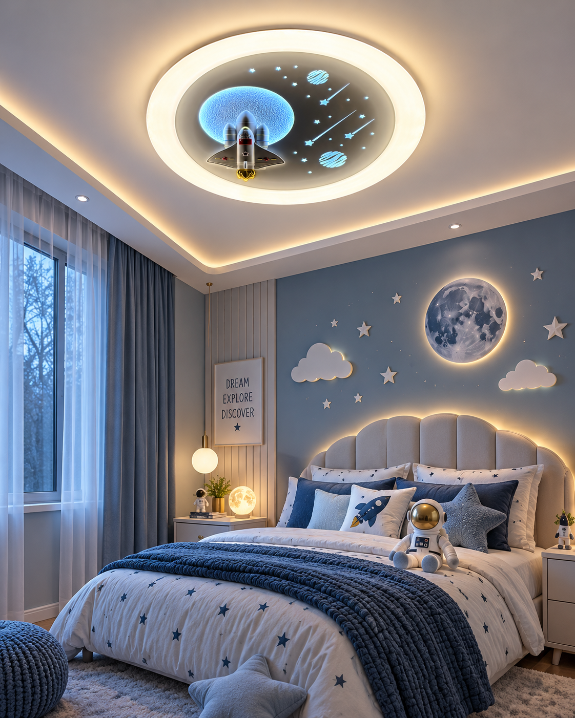 Starship Dreams Ceiling Light for Kids Room & Kids Room Décor Products