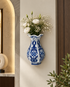 Garden Emblem Decorative Wall Hanging Vase & Item for wall Decoration (Blue Pottery)