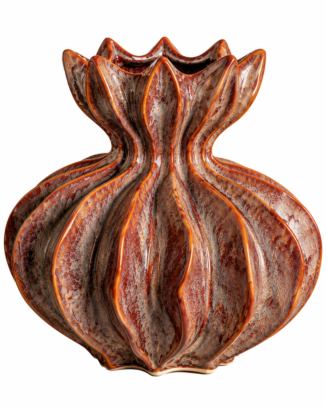 Artistic Petals Decorative Vase & Showpiece for Home & Item for Home Decoration - Medium