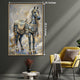 Meridian Glory Horse  Crystal Glass Wall Paintings For Home