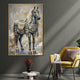 Meridian Glory Horse  Crystal Glass Wall Paintings For Home