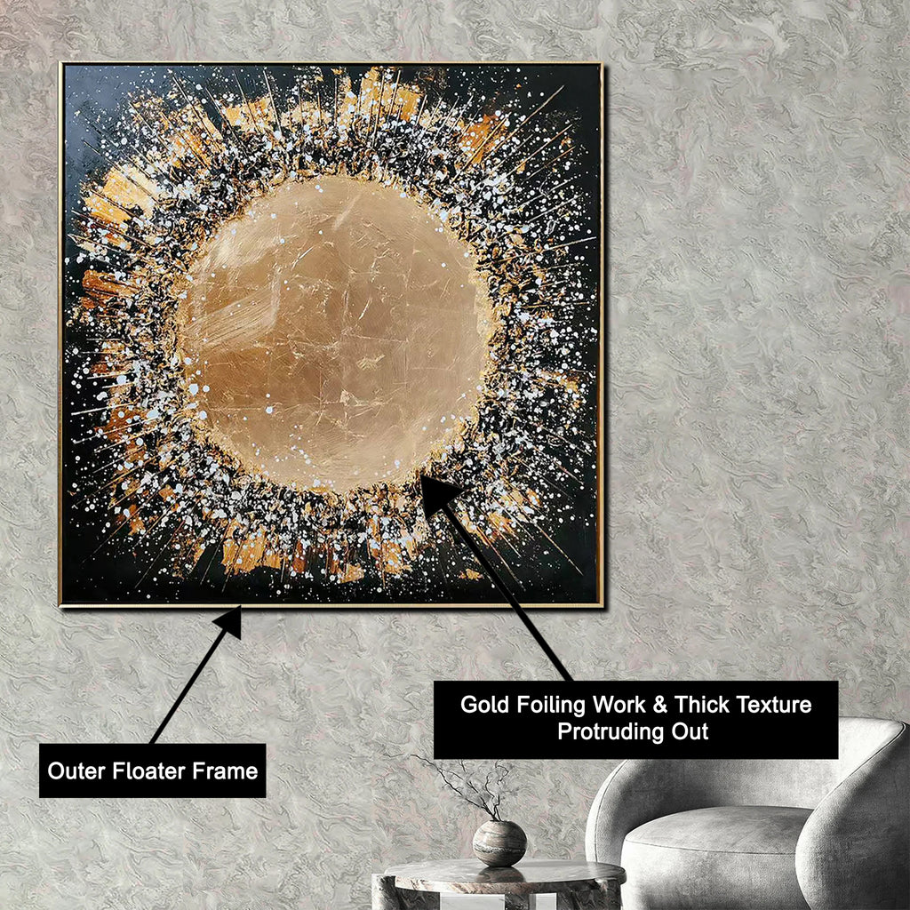 Cosmic Burst Opulence Modern Wall Art (40 x 40 Inches)
