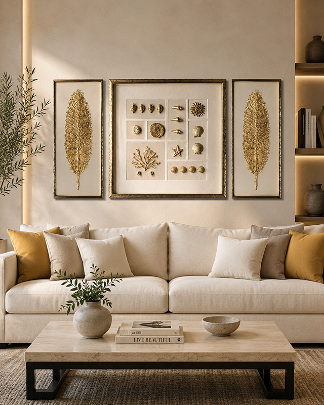 A Sea of Illusions & Golden Feather Shadow Box Set of 3