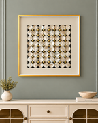 Lunar Grid Shadow Box Wall Decoration Item