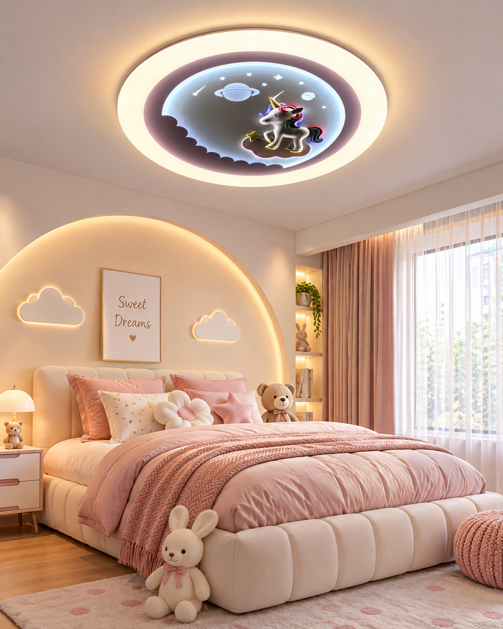 Unicorn Orbit Ceiling Light for Kids Room & Kids Room Décor Products