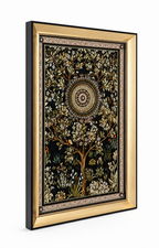 Royal Botanical Medallion Shadow Box for Wall Decoration & Wall Art