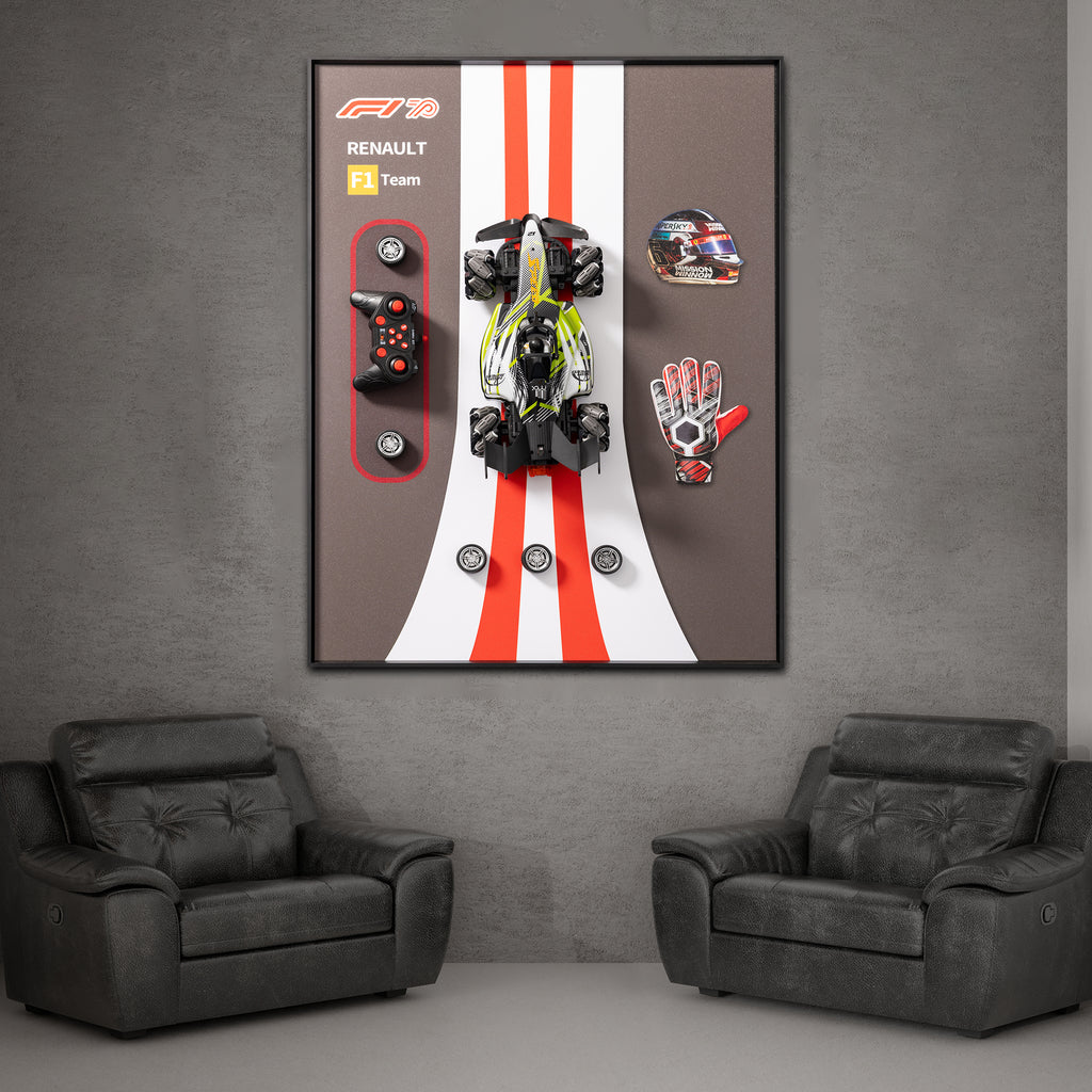 Renault F1 Victory Pop Art Shadow Box & Wall Decoration Items