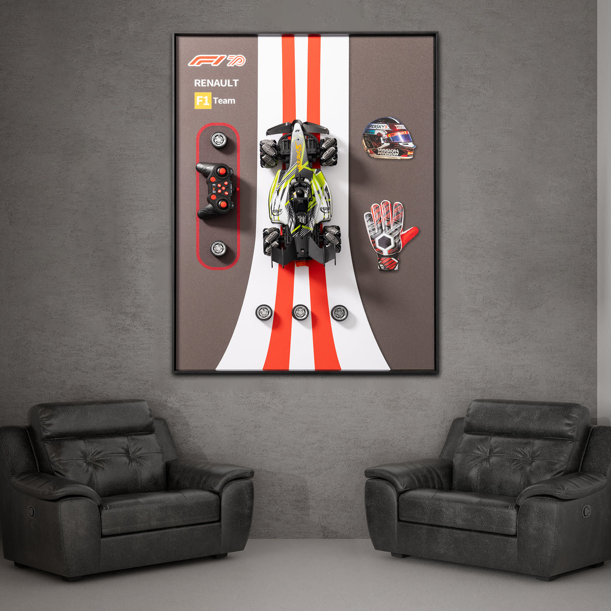 Renault F1 Victory Pop Art Shadow Box & Wall Decoration Items