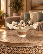 Seashell Wave Decorative Bowl & Item for Home Deocoration - Beige