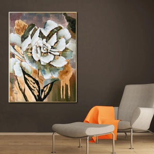 Boho Blossom Wall Decor Painting (With outer Floater Frame)