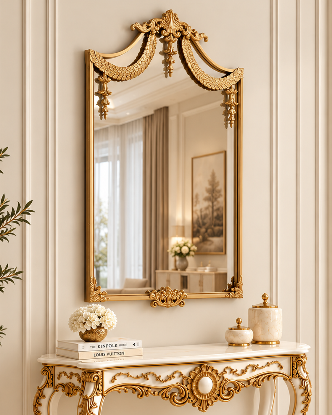 Versailles Bloom Wall Mirror For Home (N)