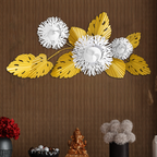 Palmero Floral Arrangment Metal Wall art Panel - Gold