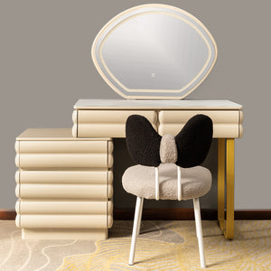Glam Haven Dressing Table & Vanity Set With Mirror & Chair