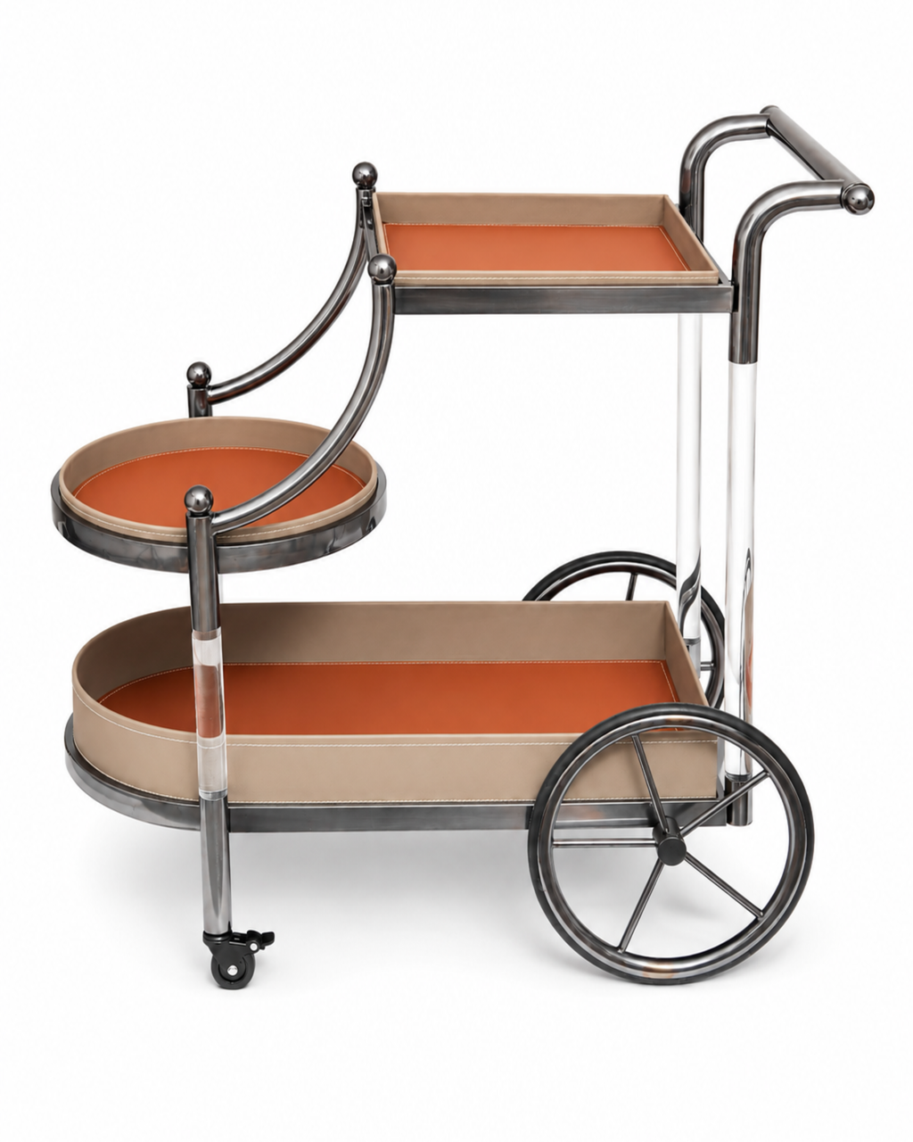 Elvane Bar Cart with Wheels