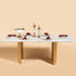 Luminary Junction Dining Table Gold - White Marble Top (Stainless Steel)