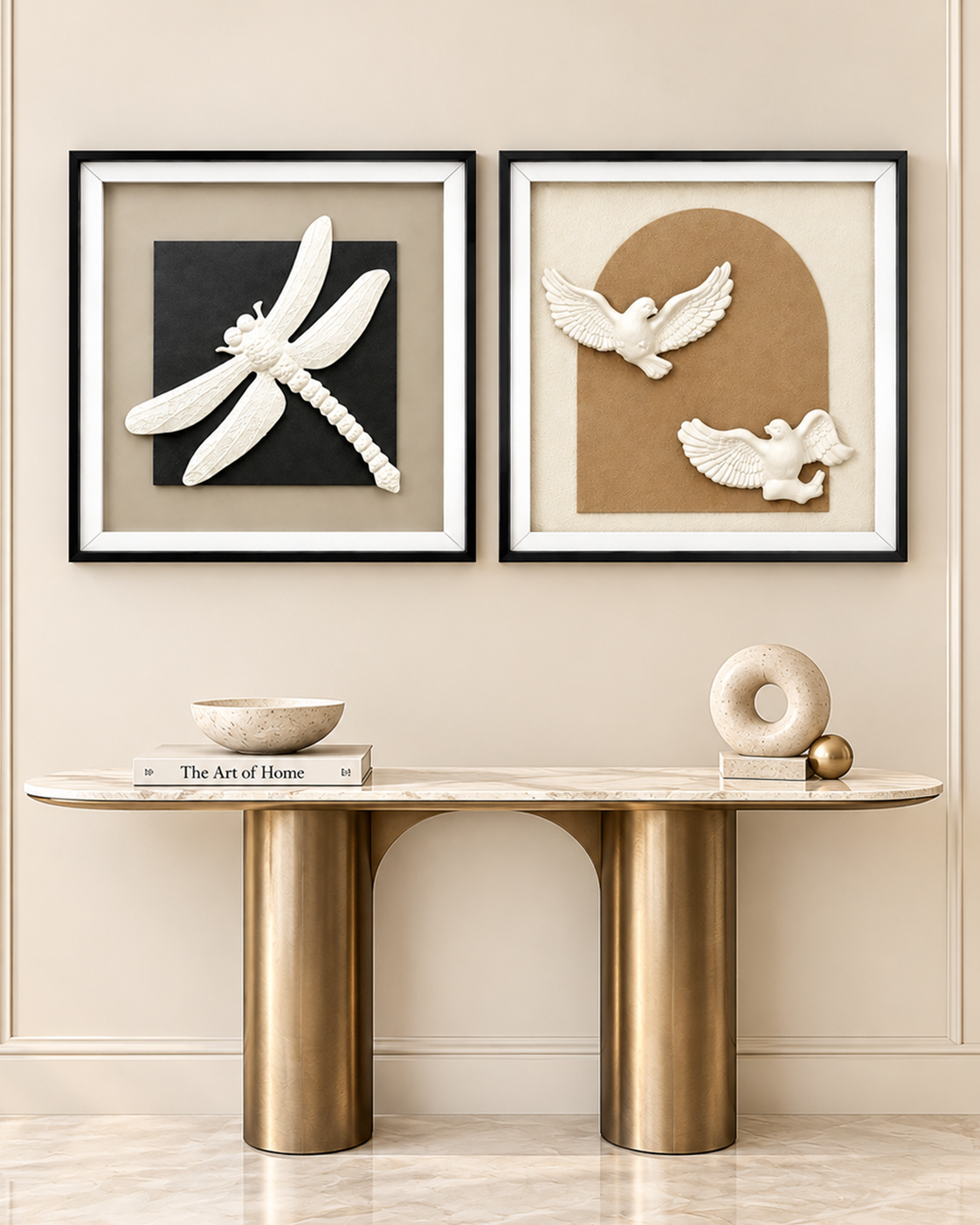 Together in Flight & Dragonfly Elegance Shadow Box for Wall Decoration & Wall Art -Set of 2
