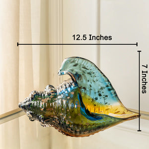 Seabreeze Shell Sculpture Handblown Glass Showpiece & Table Decorative showpiece