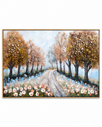 Pathway to Peace Hand painting for Home & Wall Decoration Item (With Outer Floater Frame) (47x31.5 Inches)