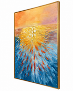 Ocean Reverie Handmade Paintings for Home & Wall Decoration Item (With Outer Floater Frame) (47x35.5 Inches)