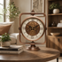Quiet Moment Luxury Designer Table Clock With Moving Gear Mechanism Buy Table Clock Online (Steel Body)