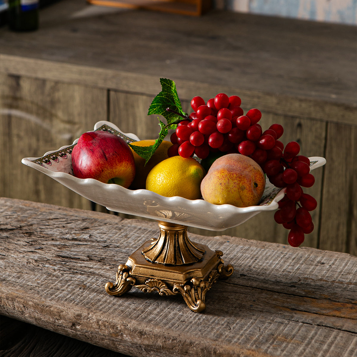 Aristocratic Floral Serving Platter & Item for Home Decoration
